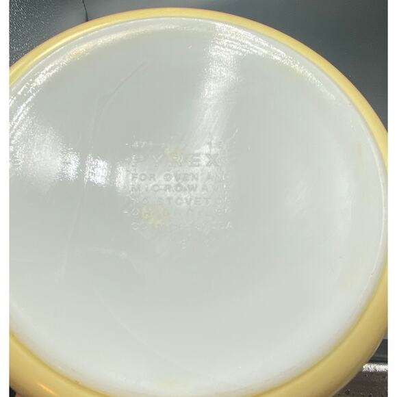 Vintage Pyrex #475-B 2.5 qt Casserole Dish with Lid Shenandoah Pattern Cream - Picture 7 of 7